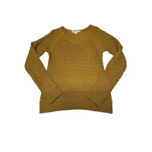 Love Change Italy‎ Women's Mustard Yellow Knit Sweater Size M Long Sleeve
